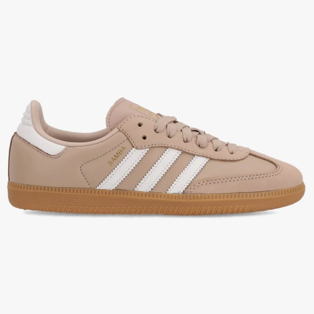 Adidas Tan and White leather Samba OG Sneakers wonder taupe LAST PRICE NO OFFERS